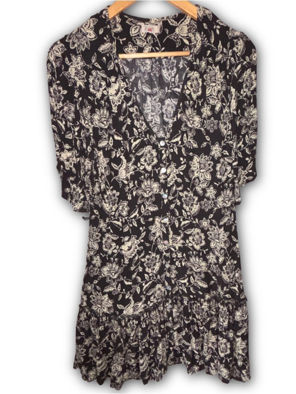 Faherty Brand Orinda Mini Dress Charcoal Chiyoda Floral